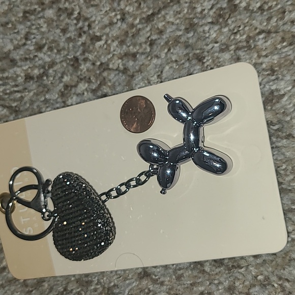 Studio Black Heart and Balloon Dog Keychain Bag Charm - Picture 5 of 5